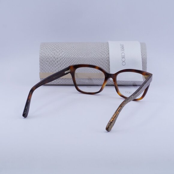 Jimmy Choo JC150 0Q9W 00 Square Eyeglasses - Havana 50mm - Picture 8 of 8